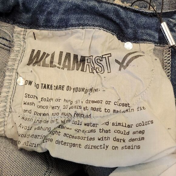 William Rast High Rise Slim Straight Distressed Wash Jeans - Picture 10 of 14